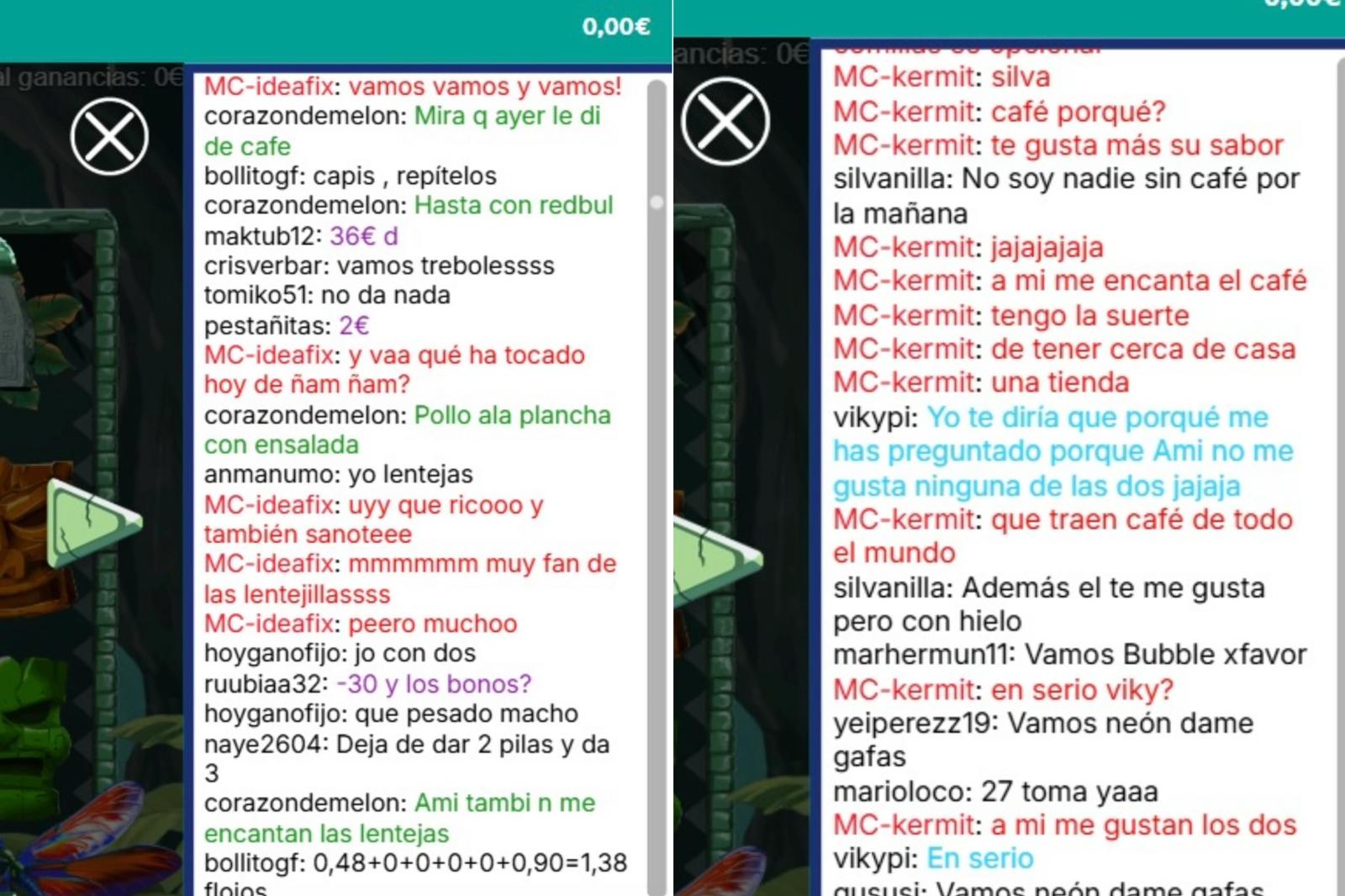 Captura chat falsa amistad para promover el juego